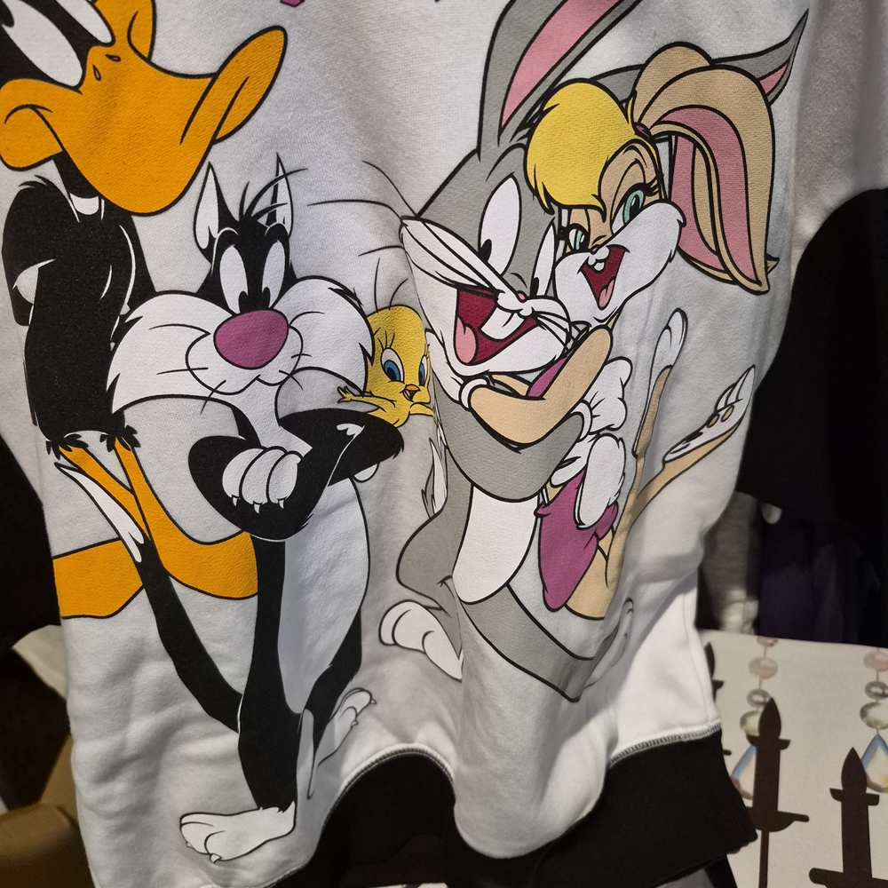 Looney Tunes Kids Hoodie - White, Gray, and Orange